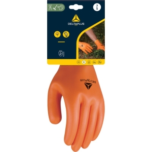 Mănușă tricotată cu strat protector - Poliamidă - Spumă de nitril - Calibru : 15, culori: Portocaliu