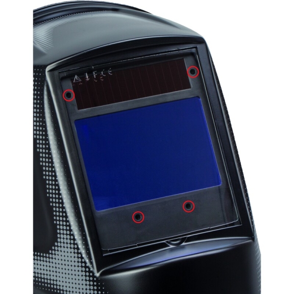 Cască pentru sudori - Policarbonat - Drepte, culoare Negru-Gri