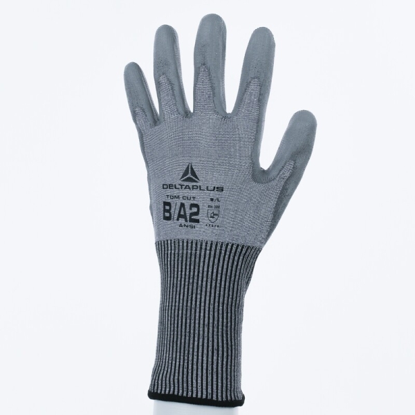 Mănușă tricotată cu strat protector - SOFTnocut - PU - Calibru : 13, culori: Gri