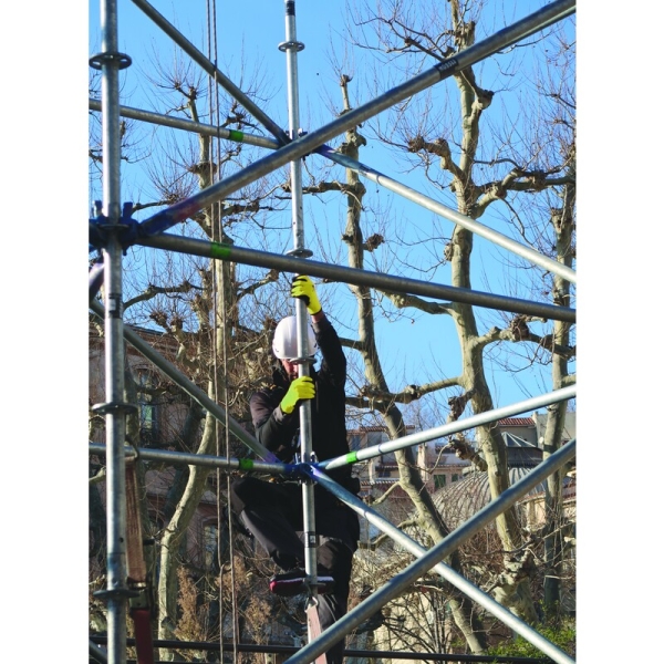 Mănușă tricotată cu strat protector - Poliester, Spandex - Spumă termoplastică, texturată, aderentă, de nitril - Calibru : 15, culori: Galben fluorescent-Negru