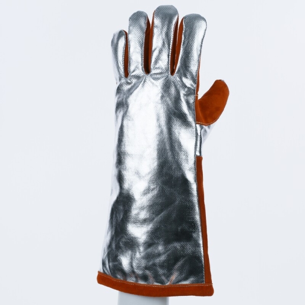 Mănușă termică Delta Plus TERK400 – piele aluminizată, protecție pentru sudură și industrie grea