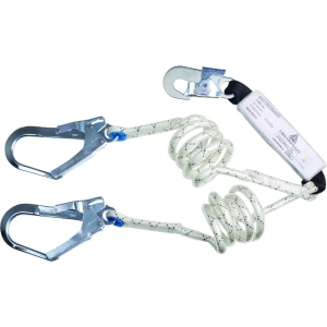 Șnur de absorbție a energiei din frânghie împletită cu teacă termoformabilă - Oțel, Poliamidă, Poliester, culoare Alb-Negru