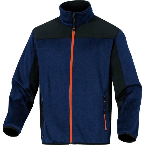 Jachetă din polar -  Tricotaj - 100% poliester | Softshell - 96% poliester 4% elastan - 2 straturi laminate, culori: Gri-Portocaliu, Gri-Verde, Bleumarin-Portocaliu, Negru