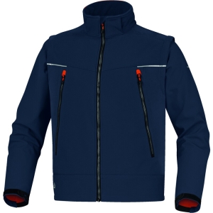Softshell hidrofug 2 în 1 -  Softshell | Ripstop - 92% poliester 8% elastan - Membrană TPU, 3 straturi laminate, culori: Bleumarin-Portocaliu, Negru, Roșu-Negru