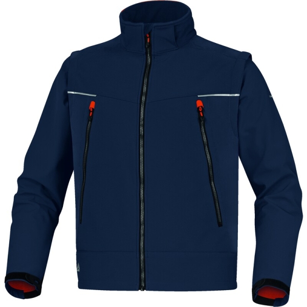 Softshell hidrofug 2 în 1 -  Softshell | Ripstop - 92% poliester 8% elastan - Membrană TPU, 3 straturi laminate, culori: Bleumarin-Portocaliu, Negru, Roșu-Negru