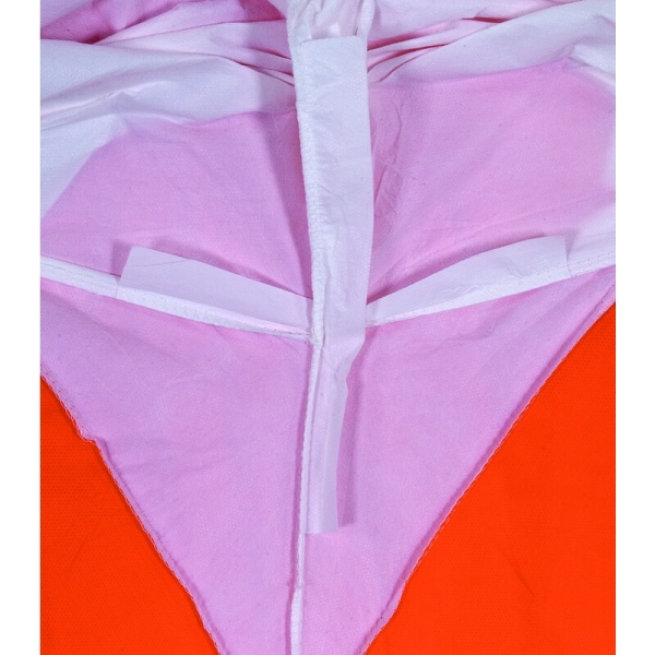 Combinezon de unică folosință - Material microporos laminat, SMS -  sms material microporos laminat, culori: Alb-Portocaliu