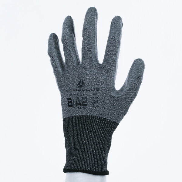 Mănușă tricotată cu strat protector - SOFTnocut - Nitril neted - Calibru : 18, culori: Gri