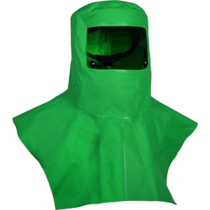 Cagulă pentru protecție chimică -  Susținere - 100% poliester - Membrană dublă cu față din PVC, culoare Verde