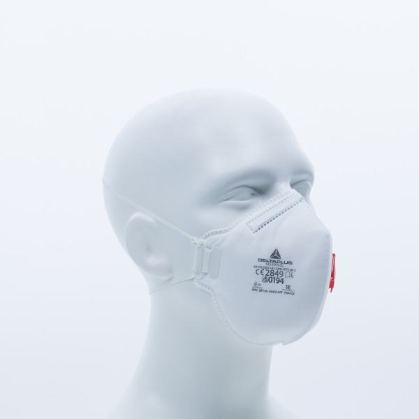 Semimască de unică folosință - Material sintetic nețesut - Cutie de 10, culoare Alb
