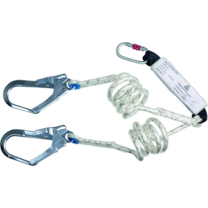 Șnur de absorbție a energiei din frânghie împletită cu teacă termoformabilă - Oțel, Poliamidă, Poliester, culoare Alb-Negru