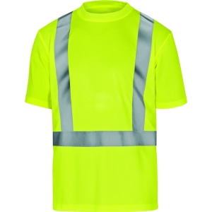 Tricou de înaltă vizibilitate -  Tricotaj - 100% poliester - 160 g/m², culori: Galben fluorescent, Portocaliu fluorescent