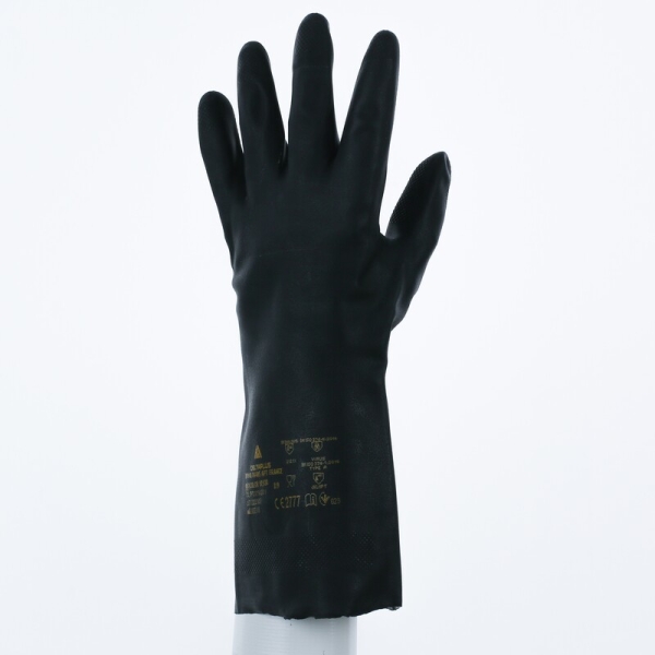 Mănușă impermeabilă fără fixare, cu material polar - Strat dublu de latex/neopren - Lungime :  300   mm , culori: Negru