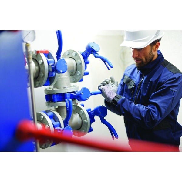 Mănușă tricotată cu strat protector - Xtremcut - PU - Calibru : 13, culori: Gri