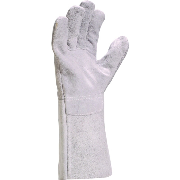 Mănușă preformată palmă piele/dos piele - Bovină - Lungime :  350   mm , culoare Gri