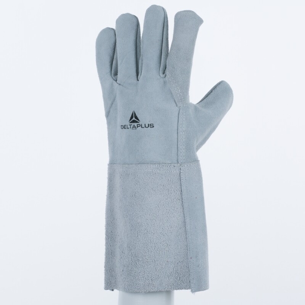 Mănușă preformată palmă piele/dos piele - Bovină - Lungime :  350   mm , culori: Gri