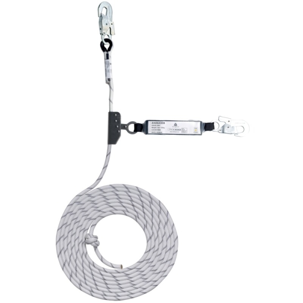 Coardă împletită - Oțel, Oțel inoxidabil, Poliamidă, culoare Alb-Negru