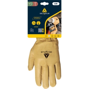 Mănușă preformată palmă piele/dos piele - Bovină, culori: Bej