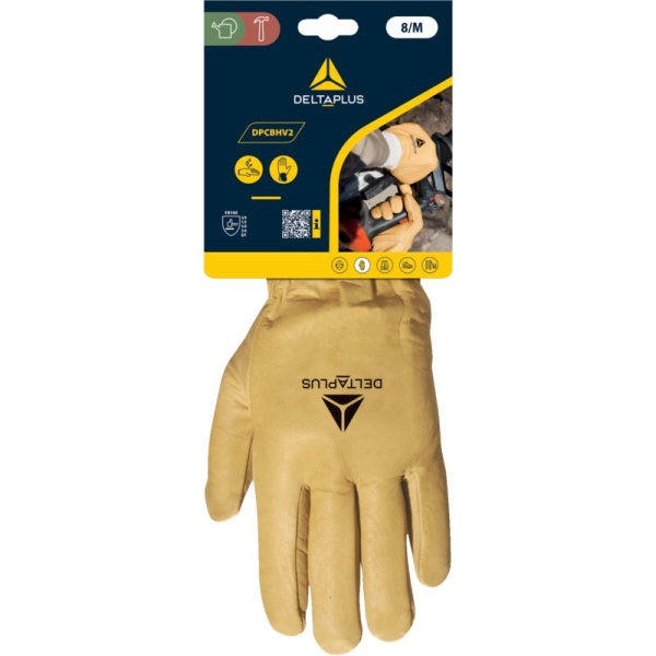 Mănușă preformată palmă piele/dos piele - Bovină, culori: Bej