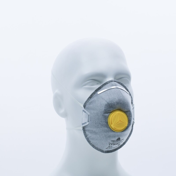 Semimască de unică folosință - Cărbune activ, Material sintetic nețesut - Cutie de 10, culoare Gri