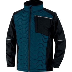 Jachetă călduroasă -  Pongee - 100% poliester reciclat | Softshell - 96% poliester reciclat 4% elastan - 2 straturi laminate, culori: Bleumarin-Negru, Gri închis - Negru, Kaki-Negru