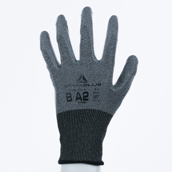 Mănușă tricotată cu strat protector - SOFTnocut - Nitril neted - Calibru : 18, culori: Gri