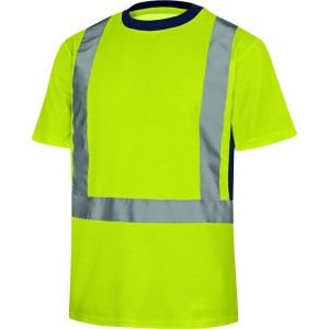 Tricou de înaltă vizibilitate -  Tricotaj - 55% bumbac 45% poliester 100% poliester - 150 g/m² | Plasă - 100% poliester, culori: Galben fluorescent, Portocaliu fluorescent