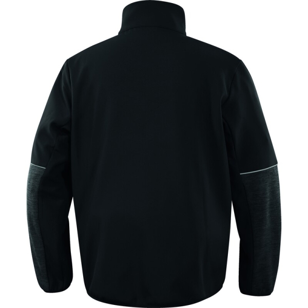 Jachetă din polar -  Tricotaj - 100% poliester | Softshell - 96% poliester 4% elastan - 2 straturi laminate, culori: Gri-Negru, Negru
