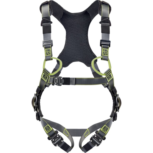 Ham anticădere - Aluminiu, Poliester - Punct de prindere pentru oprirea căderii: Dorsal, Sternal, culoare Gri-Galben