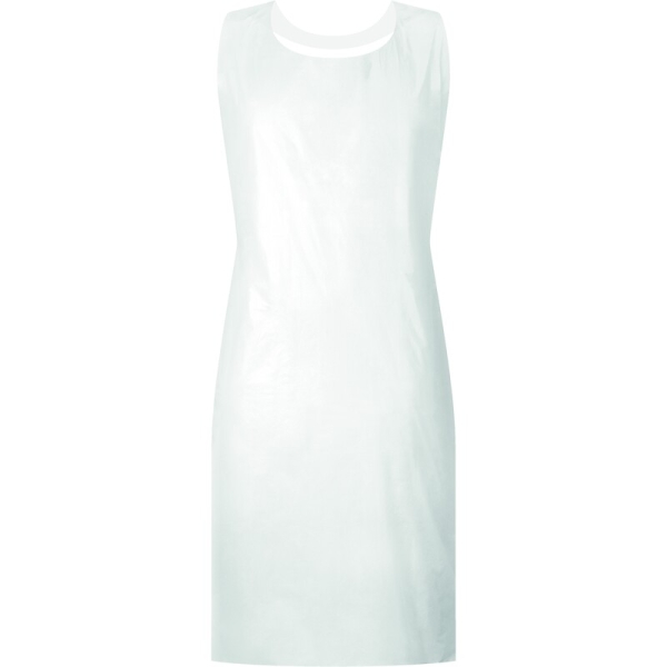 Șorț de unică folosință - Polietilenă -  100% polietilenă, culoare Alb