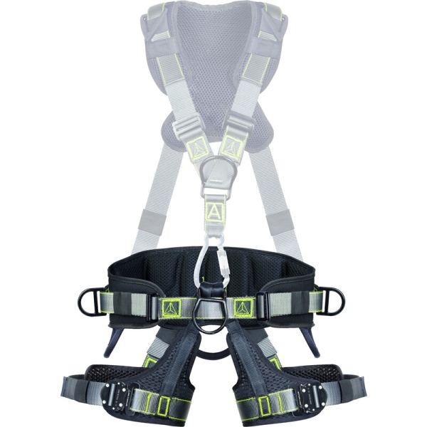 Hamuri anticădere,  de susținere și suspensie - Aluminiu, Poliester - Punct de prindere pentru oprirea căderii: Dorsal, Sternal, culoare Gri-Galben