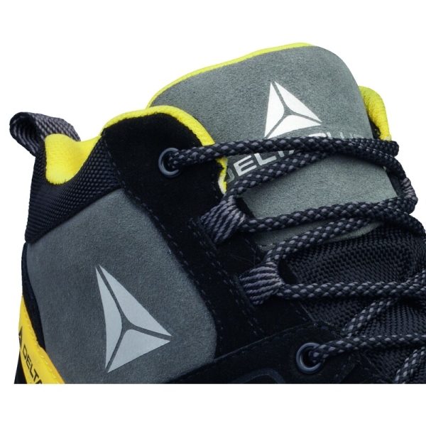 Pantofi Manhattan S3  - Piele - Crustă-Velur - Branț : EVA/Nitril Negru-Galben