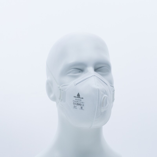 Semimască de unică folosință - Material sintetic nețesut - Cutie de 10, culoare Alb