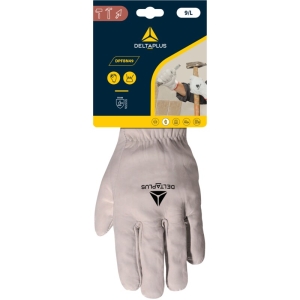 Mănușă preformată palmă piele/dos piele - Bovină, culori: Natural