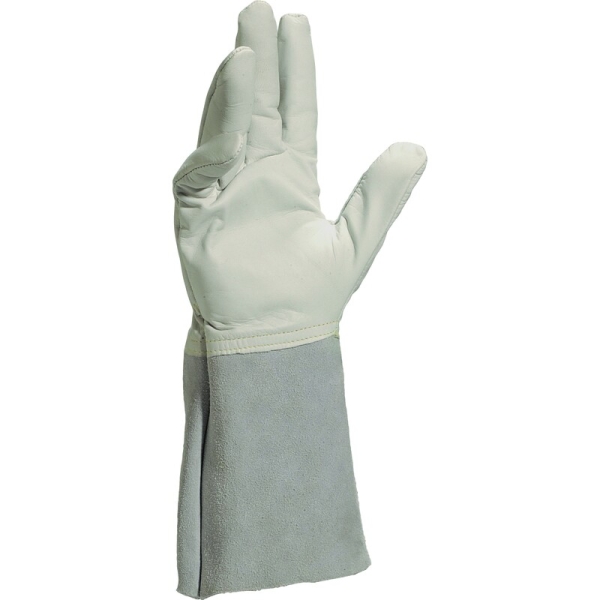 Mănușă preformată palmă piele/dos piele - Capră - Lungime :  350   mm , culori: Gri