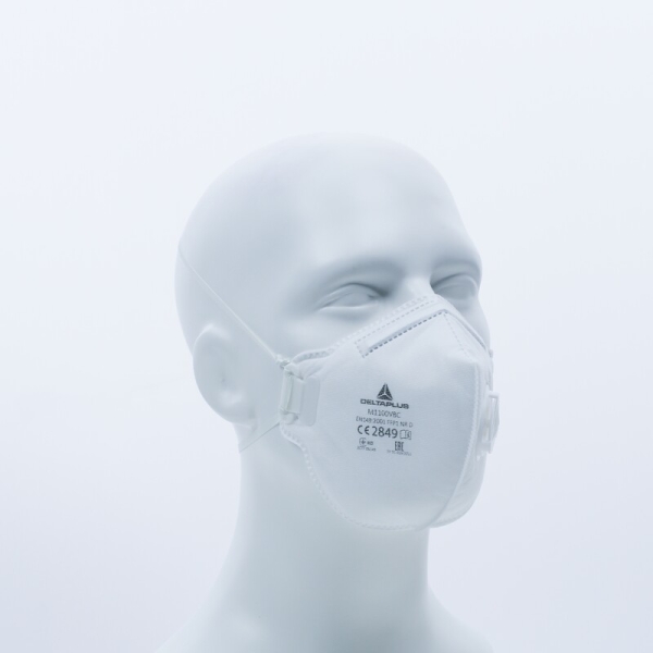 Semimască de unică folosință - Material sintetic nețesut - Cutie de 10, culoare Alb