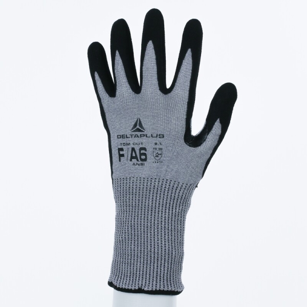 Mănușă tricotată cu strat protector - Xtremcut - Spumă de nitril - Calibru : 13, culori: Gri-Negru