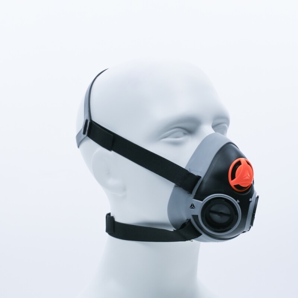 Semimască - Polipropilenă, TPE, culoare Negru-Gri