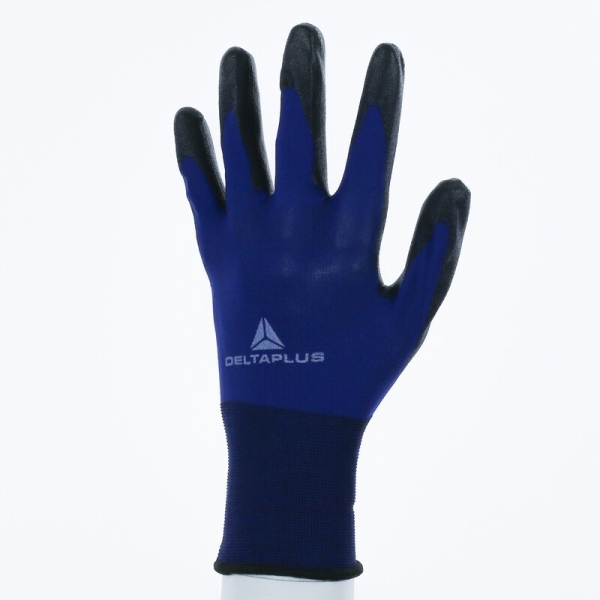 Mănușă tricotată cu strat protector - Poliamidă - PU - Calibru : 18, culori: Albastru inchis