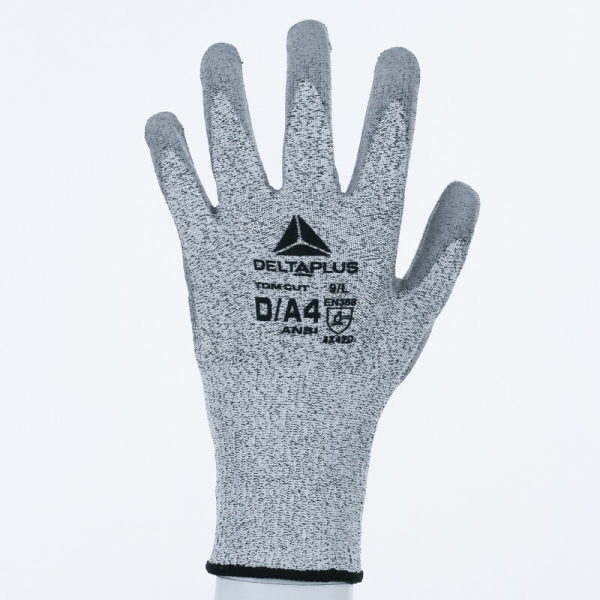 Mănușă tricotată cu strat protector - Econocut - PU - Calibru : 13 - Pungă de 3, culori: Gri