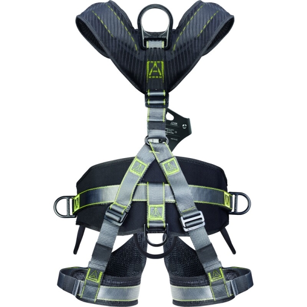 Hamuri anticădere,  de susținere și suspensie - Aluminiu, Poliester - Punct de prindere pentru oprirea căderii: Dorsal, Sternal, culoare Gri-Galben