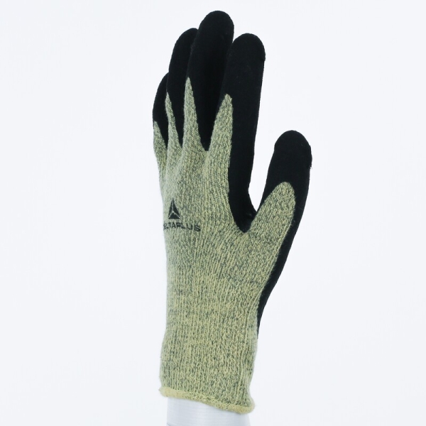 Mănușă tricotată cu strat protector - Aramidă, Fibră de sticlă - Spumă de neopren - Calibru : 10, culori: Galben-Negru