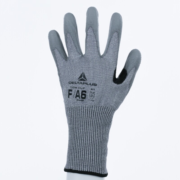 Mănușă tricotată cu strat protector - Xtremcut - PU - Calibru : 13, culori: Gri