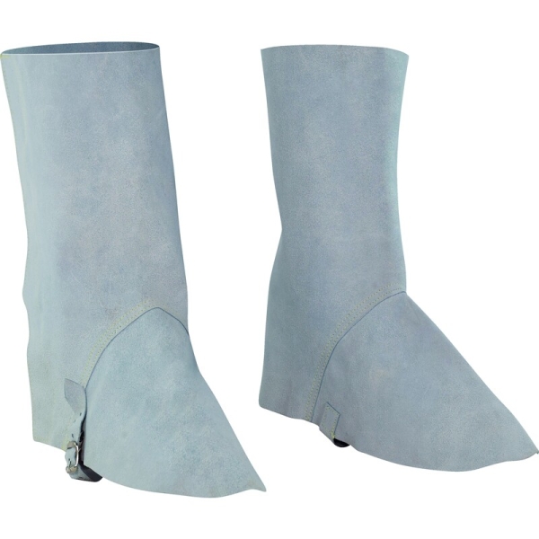 Ghetre pentru sudori -  100% piele, culoare Gri