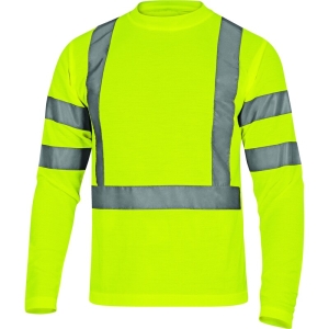 Tricou de înaltă vizibilitate -  Tricot Piqué - 100% poliester - 235 g/m², culori: Galben fluorescent, Portocaliu fluorescent