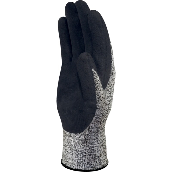 Mănușă tricotată cu strat protector - Econocut - Nitril neted - Calibru : 13 - Pungă de 3, culori: Gri-Negru