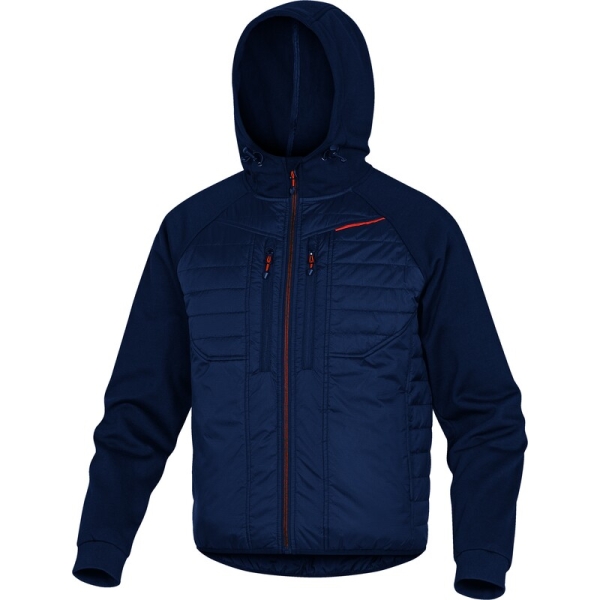 Geacă -  Ripstop - 100% poliamidă - Acoperire poliuretanică | Tricotaj - poliester - 2 straturi laminate, culori: Gri-Portocaliu, Bleumarin-Portocaliu, Negru-Camuflaj, Negru-Roșu