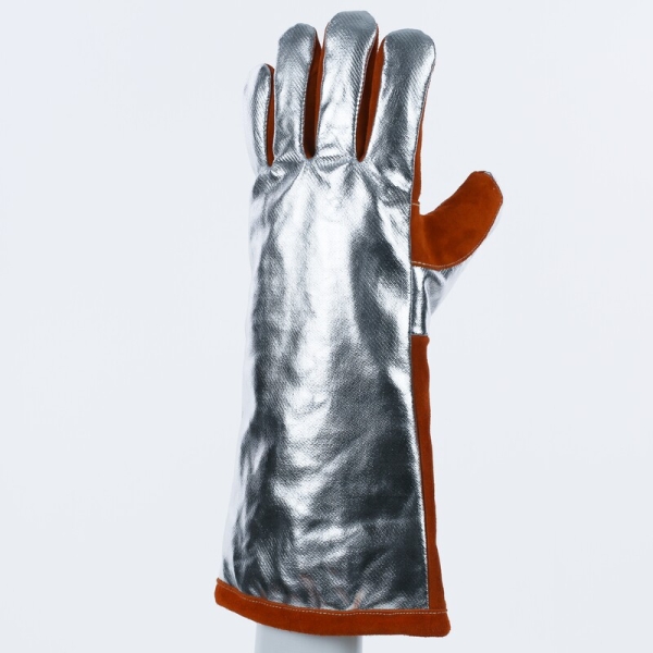 Mănușă termică Delta Plus TERK400 – piele aluminizată, protecție pentru sudură și industrie grea