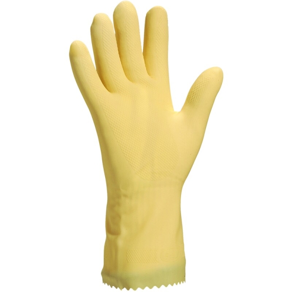 Mănușă impermeabilă fără fixare, neimpregnată cu pudră - Latex neted - Lungime :  300   mm , culori: Natural