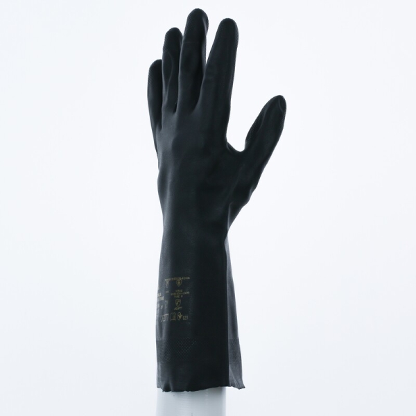 Mănușă impermeabilă fără fixare, cu material polar - Strat dublu de latex/neopren - Lungime :  300   mm , culori: Negru