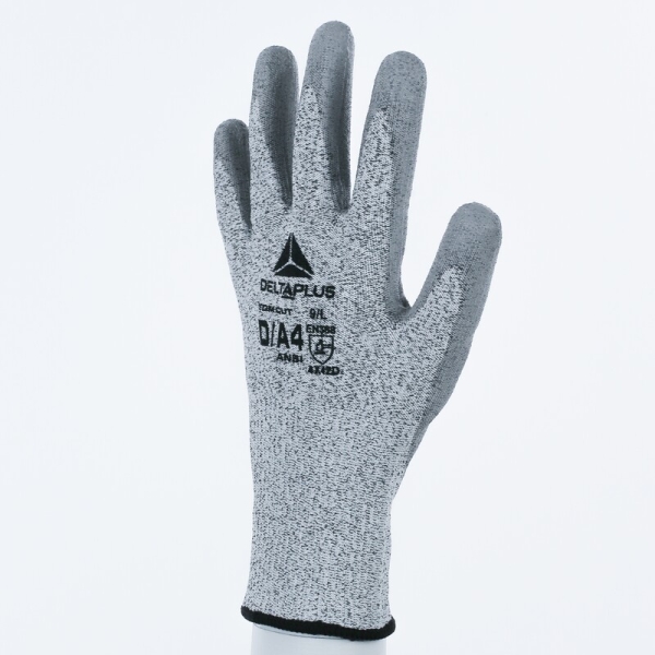 Mănușă tricotată cu strat protector - Econocut - PU - Calibru : 13 - Pungă de 3, culori: Gri